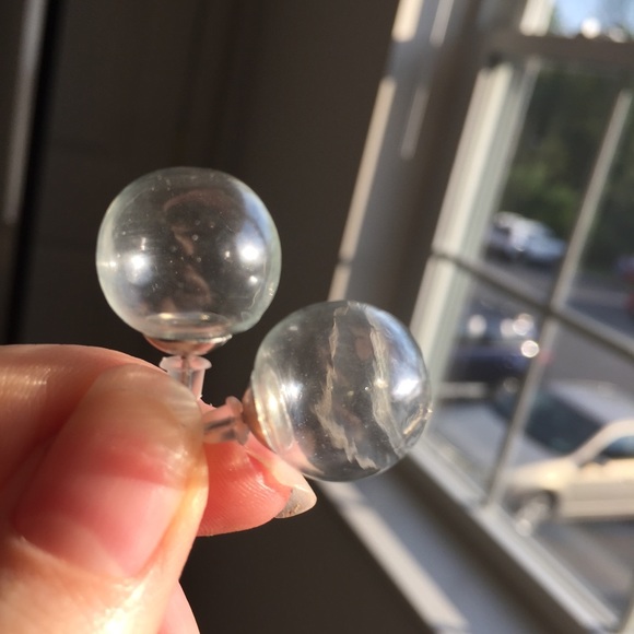 🔵𝟲𝟱%𝗢𝗙𝗙 𝗯𝘂𝗻𝗱𝗹𝗲𝘀 𝟯+🔵 NEW Large Clear Ball Earrings - Picture 7 of 10